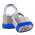 Password Padlock 4 Digit Laminated Steel Body Motorcycle Bike Chain Security Lock Waterproof Outdoor