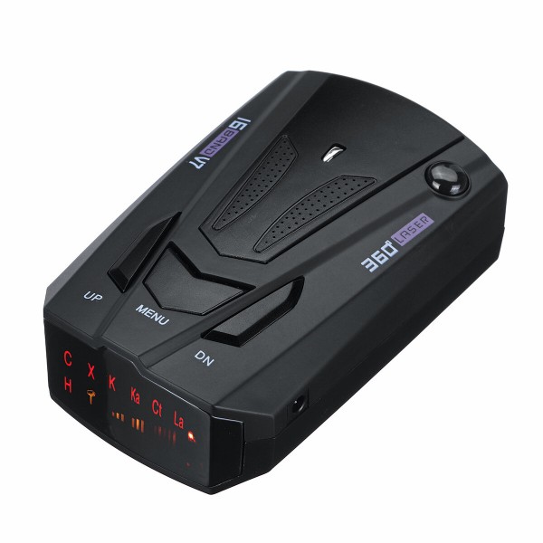 Speed Radar Detector English/Russian Voice Alert 360° 16 Band Auto Warning