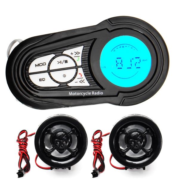 Waterproof Motorcycle Audio Radio Anti- theft System Stereo MP3 USB Speakers with bluetooth Function