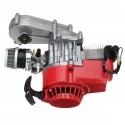 49cc Engine 2-Stroke Pull Start with Transmission For Mini Moto Dirt Bike Red