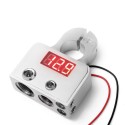 2Pcs Digital Battery Terminal Connectors With Voltmeter 0/4/8 Gauge Power Post