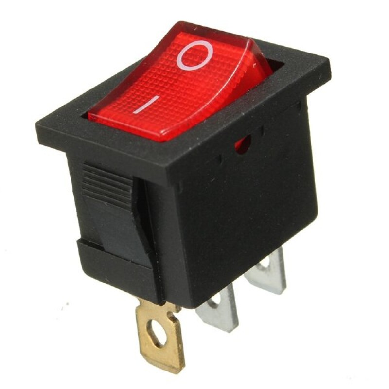 3 Pins On/Off Rocker Switch 10A 125V 6A 250V AC For Motorcycle Car Boat Dashboard