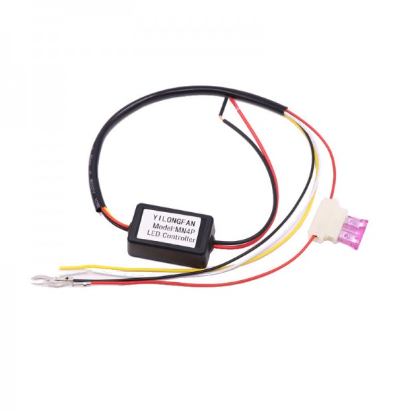 ON/OFF Dimming Automatic Dimmer LED Daytime Running Light Relay Harness DRL Controller Module