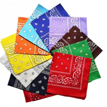 12Pcs Pattern Assorted Colour Sport Bandanas Headwear Face Mask Scarf