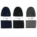 2Pcs Unisex USB Heating Heated Head Neck Face Hat Cap Scarf Winter Warm Timing