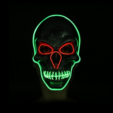 3 Color Halloween LED Luminous Mask Cosplay Mask For Festival Glow-in-the-Dark