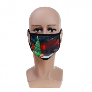 3D Printing Christmas Funny Beard Face Mask Washable Reusable Adjustable Rope