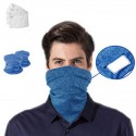 Adult Blue Face Neck Gaiter Tube Bandana Scarf Cover Carbon Filters For Motorcycle Racing Outdoor Sports
