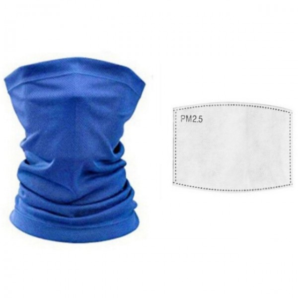 Adult Blue Face Neck Gaiter Tube Bandana Scarf Cover Carbon Filters For Motorcycle Racing Outdoor Sports