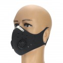 Anti Dust Valve Face Mask PM2.5 Anti-Pollution Windproof Warm Activated Carbon Filter Insert Reusable Respirator For Motorcycle Racing Bike Sport Running Cycling