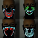 Cool Light Halloween LED Mask Cool Light Up Cosplay Party Flashing Luminous Ghost Hot