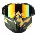 Detachable Full Face Mask Goggles Motorcycle Motocross Ski Riding Cycling Protector Outdoor
