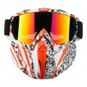 Detachable Full Face Mask Goggles Motorcycle Motocross Ski Riding Cycling Protector Outdoor