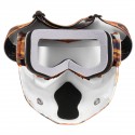 Detachable Modular Mask Shield Goggles Full Face Protect For Motorcycle Helmet
