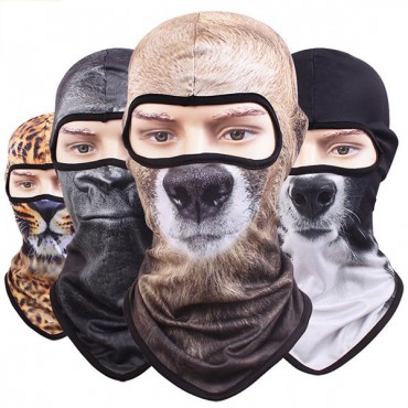 Face Mask 3D Animal Balaclava Neck Hood Hat For Motorcycle Cycling Christmas Halloween Party Prom