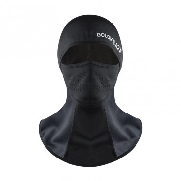 Waterproof Windproof Warm Face Mask Velvet Motorcycle Riding Headgear Outdoor Sports Breathable Lycra Bicycle Headscarf Black