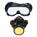 Gas Cover Paint Mask Safety Chemical Anti-Dust Filter For Workplace Eye Goggles