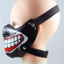 Half Face Punk Rivet Mask Cosplay Leather Halloween Masquerade Party