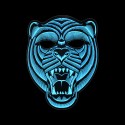Halloween Cool Sound Voice Control LED Light Up Glowing Cosplay Party Mask Face