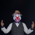 Halloween Dual Color Glowing Clown Mask Full Face Clown Party Costume Evil Creepy Horror Cosplay