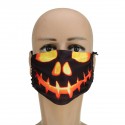 Halloween Scary Print Dust Washable Reusable Filter & Reusable Mouth Warm Mask