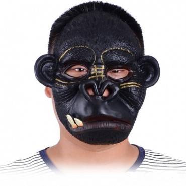 Hallowmas Party Mask Chimpanzee Animal Role Latex Halloween Mask