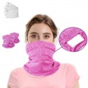 Kids Pink Head Face Neck Gaiter Tube Bandana Scarf Cover Carbon Filters For Motorcycle Racing Outdoor Sports