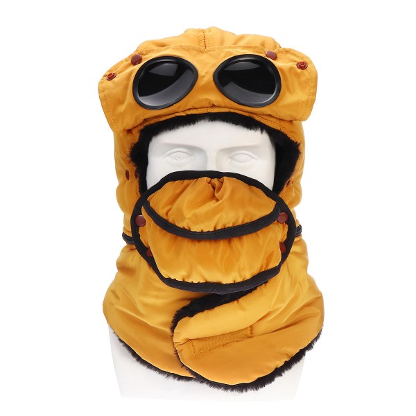 Men Women Thermal Winter Trapper Hat Face Mask Earflap Warmer Outdoor Warm Windproof Skiing Cap