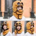 Men Women Winter Bomber Hats With Face Mask Plush Earflap Russian Ushanka with Goggles Warmer Windproof Thicken