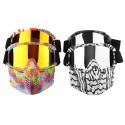 Motorcycle Cycling Skiing Mask+Goggles Detachable Windproof For Open Face Half Helmet