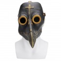 Plague Doctor Mask Halloween Costume Bird Long Nose Beak PU Leather Steampunk