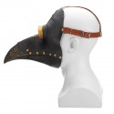 Plague Doctor Mask Halloween Costume Bird Long Nose Beak PU Leather Steampunk