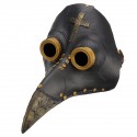 Plague Doctor Mask Halloween Costume Bird Long Nose Beak PU Leather Steampunk