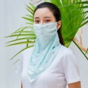 Summer Cycling Sunscreen Mask Scarf Neck Protection Brethable UV Resistant Ice Silk Veil