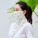 Summer Cycling Sunscreen Mask Scarf Neck Protection Brethable UV Resistant Ice Silk Veil