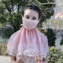 Sunscreen Mask Summer Outdoor Cycling Lace Shawl Dust Mask