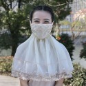 Sunscreen Mask Summer Outdoor Cycling Lace Shawl Dust Mask