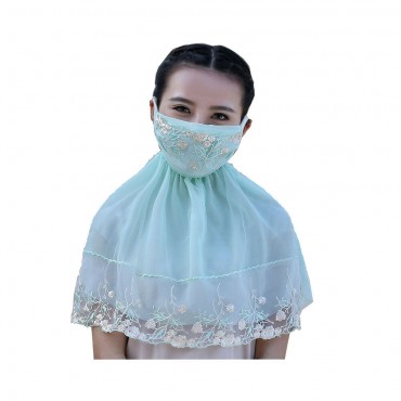 Sunscreen Mask Summer Outdoor Cycling Lace Shawl Dust Mask