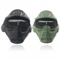 Tactical Airsoft Pro Full Face Mask with Safety Metal Goggles Protection