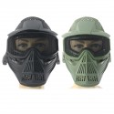 Tactical Airsoft Pro Full Face Mask with Safety Metal Goggles Protection