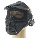 Tactical Airsoft Pro Full Face Mask with Safety Metal Goggles Protection