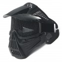 Tactical Airsoft Pro Full Face Mask with Safety Metal Goggles Protection