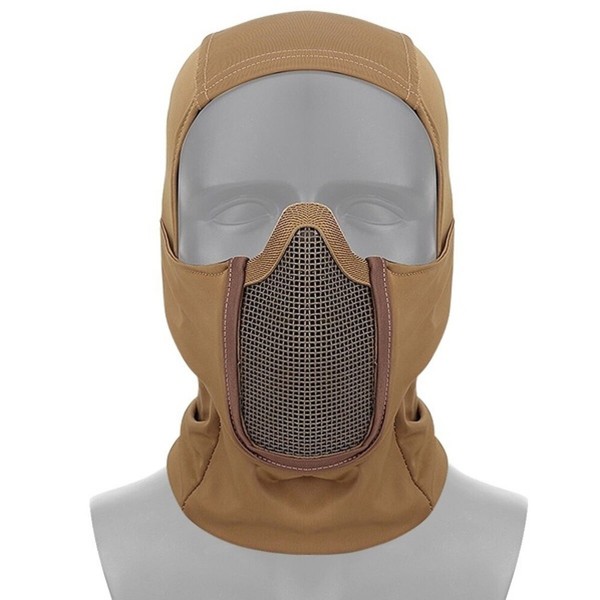 Tactical Full Face Steel Mesh Mask Hunting Airsoft Paintball Mask For CS Game