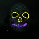 Two-color Glowing LED Illuminated Mask Scary Halloween Costume Party Props Cosplay Mask For Festival