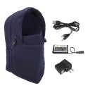 Electric Heated Motorcycle Outdoor Face Mask Winter Protection Dust Wind Proof Scarf Hat