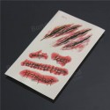 Waterproof Terror Wound Blood Scar Temporary Tattoo Sticker Halloween Party