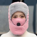 Winter Men Original Design Warm Hat Women Waterproof Hood Hat With Windproof Glasses Face Mask Ear Muffers