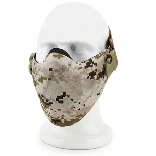 Camouflage Half Face Mask For Airsoft CS Paintball Tactical Military Costume