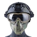 Tactical Glasses+Half Face Mask Removable Outdoor CS Military Protective Mask