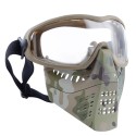 Tactical Glasses+Half Face Mask Removable Outdoor CS Military Protective Mask